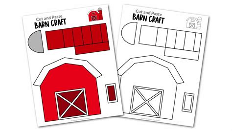 Free Printable Barn Craft Template Simple Mom Project