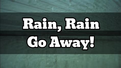 Rain Rain Go Away Instrumental Song Karaoke Version Kids Song