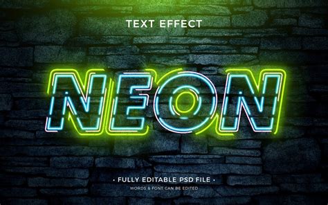 Premium Psd Neon Light Text Effect