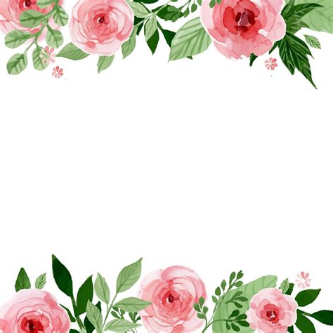 Flores En Acuarelas Flower Frame Flower Backgrounds Floral Border