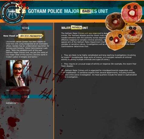 List Vandalized Gotham Websites Gotham Police Major Crimes Unit Summer 2008
