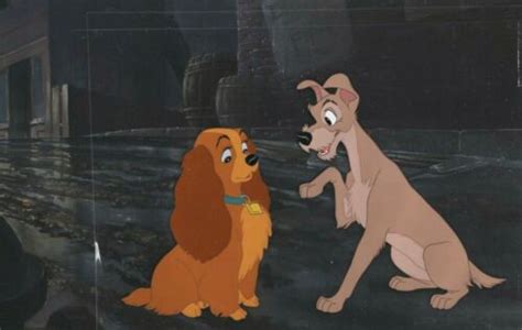 Lady And The Tramp Bella Notte Cels On 16fld Disney Production Bg Mint