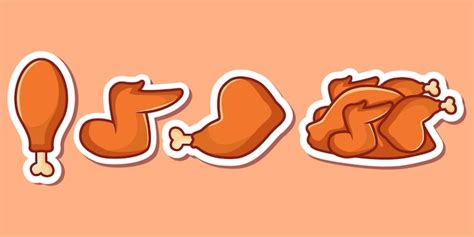Premium Vector Delicious Fried Chicken Cartoon Vector