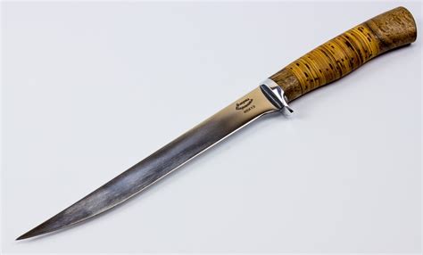 Нож филейный Нерпа 65х13 береста купить по цене 1990 руб с доставкой по России
