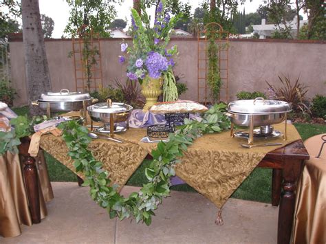 Backyard Buffet Table Bellisima Eastern Buffet Floral Design