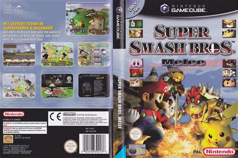 Super Smash Bros Melee 2001 Gamecube Box Cover Art Mobygames