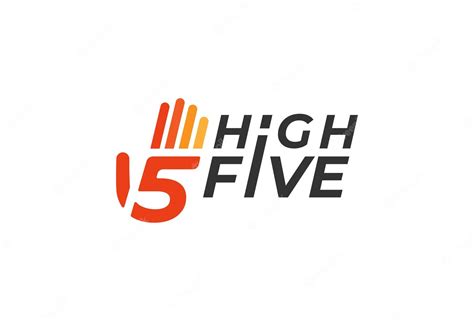 Premium Vector High Five Logo Design Inspiration