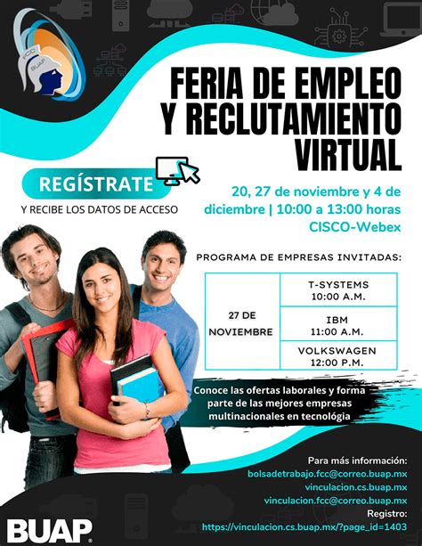 Feria De Empleo Y Reclutamiento Virtual Benemérita Universidad Autónoma De Puebla