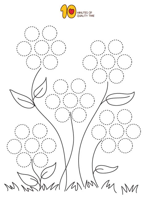 Jumpstart's 'spring coloring pages' offer pretty spring scenes to kids to color. Dot Activity Flowers | Flowers in 2020 | Spring coloring ...