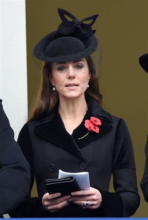 Kate Middleton Wearing Black Velvet Coat And Fascinator Popsugar