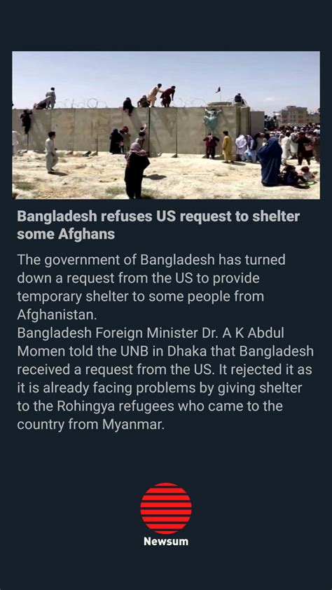 Newsum On Twitter Bangladesh Refuses Us Request To Shelter Some