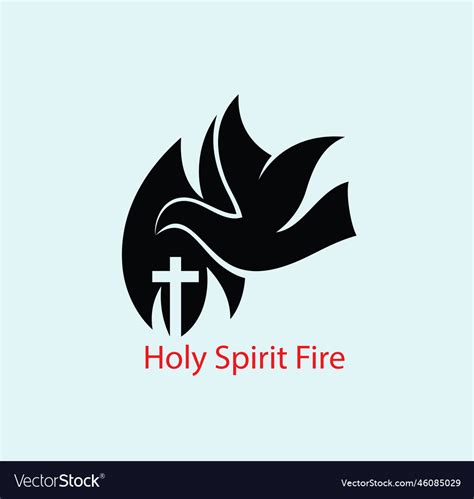 Holy Spirit Fire Art Logo Royalty Free Vector Image