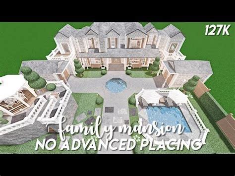 Family hillside mansion 117k (no large plot). No advanced placing family mansion - Bloxburg speedbuild ...