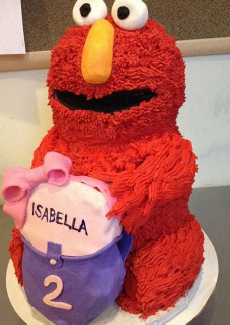 The beautiful and attractive barbie doll is dearly adored by little girls. Elmo birthday cake for 2-year-old girl.JPG