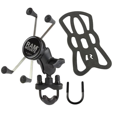 Ram Handlebar U Bolt Mount With Short Arm And X Grip For Large Phones