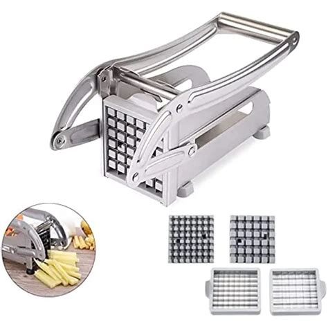 Potato Cutter Stainless Steel 2 Blade French Fry Slicer No Temu