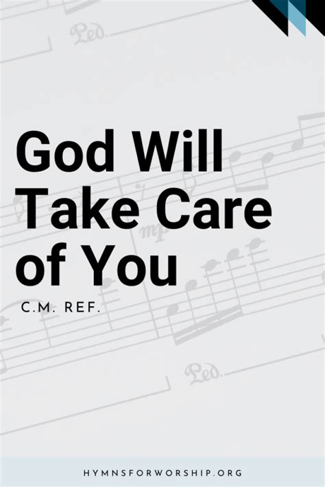 Sdah 099 God Will Take Care Of You Hymns For Worship