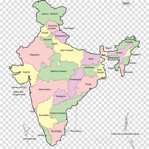 Download Hd India Map In Png Clipart States Of India Map Transparent