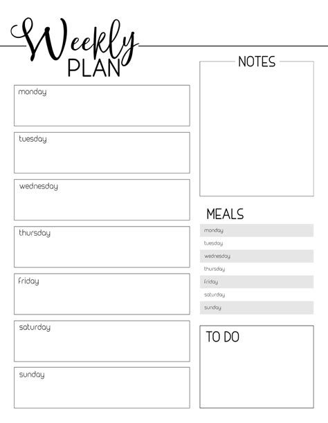 Weekly Planner Template Free Printable Paper Trail Design Monthly