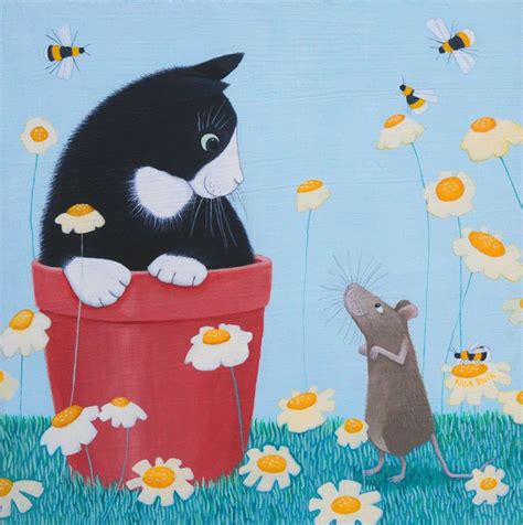 Cat And Mouse Print From And Original Painting