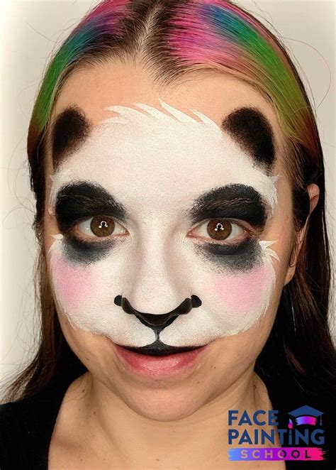 Cute Panda Face Paint Step By Step Tutorial