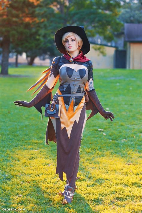 model kayla erin itskaylaerin in cosplay mercy from overwatch 12 leaked photos from