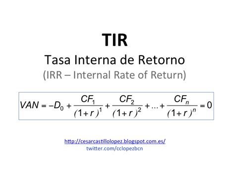 Tasa Interna De Retorno Tir Que Es Como Se Calcula Ejemplo Y Mas Images