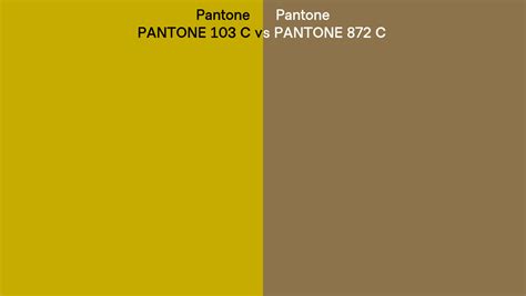 Pantone 103 C Vs Pantone 872 C Side By Side Comparison