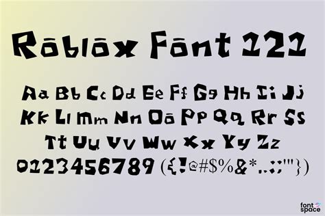 Roblox Font Fontspace Riset