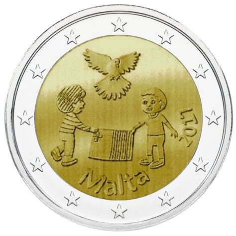 Malte Malta 2 Euro Commémorative 2017 Peace Bob Le Blog