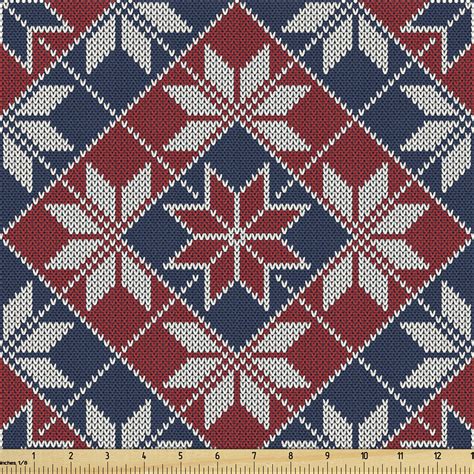Nordic Fabric By The Yard Upholstery Wool Knit Pattern With Tartan