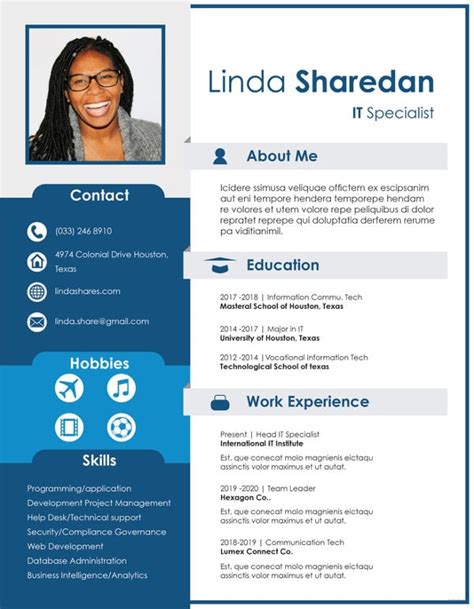 Professional Resume Template Free Samples Examples Format Download