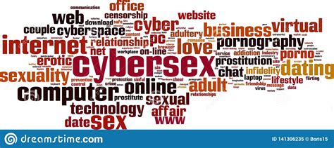 Cybersex Word Cloud Stock Vector Illustration Of Network 141306235