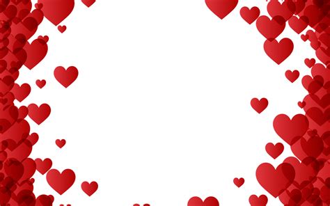 Hearts Border Red Transparent Background Vector Clip Art Polly Bond