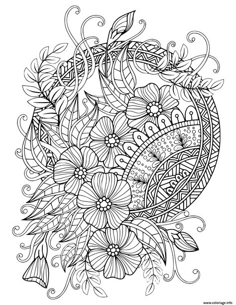 Coloriage Mandala Adulte Florale Nature Jecolorie Com