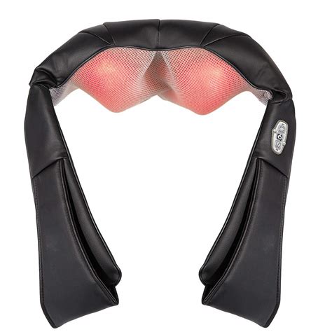 Shiatsu Neck Shoulder And Back Deep Kneading Massager With Heat And Car