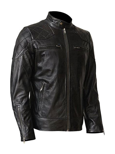 Black Lambskin Leather Biker Jacket With Images Best Leather