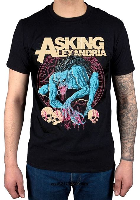 Men T Shirt Asking Alexandria Gargoyle Short Sleeve Punk Funny T Shirt