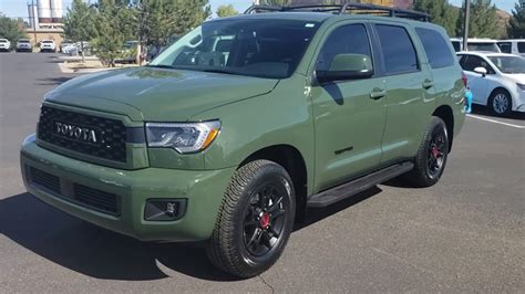 2020 Toyota Sequoia Trd Pro Army Green All New Youtube