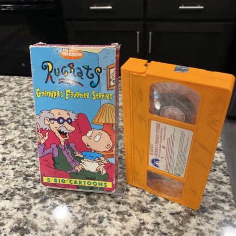 NICKELODEON RUGRATS GRANDPAS Favorite Stories VHS 1997 Orange Tape Rare