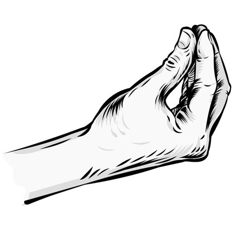 Pinched Fingers Vector Icon Isolated Italian Hand Illustration