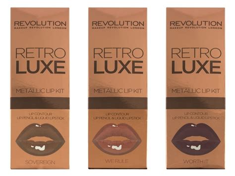 Makeup Revolution Retro Luxe Metallic Lip Kit Metallic Lip Kit