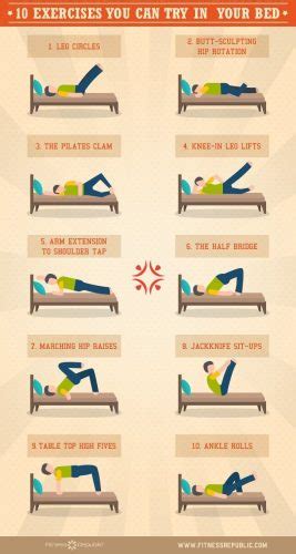 10 Exercises You Can Try In Your Bed 41 Exercise Infographics That