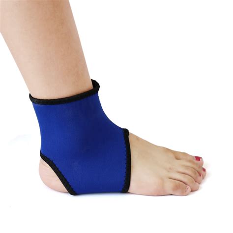 Blue L Size Neoprene Elastic Sport Ankle Foot Brace Support Wrap