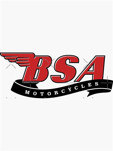 Classic Bsa Motorcycles Logo Sticker For Sale By Vintageracer Redbubble