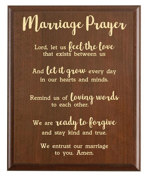 Marriage Prayer Plaque Wedding And Marriage Blessing Wall Art Etsy