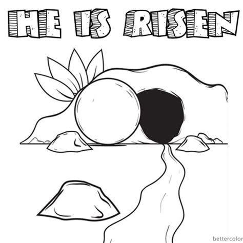 Empty Tomb Easter Coloring Pages Coloring Pages
