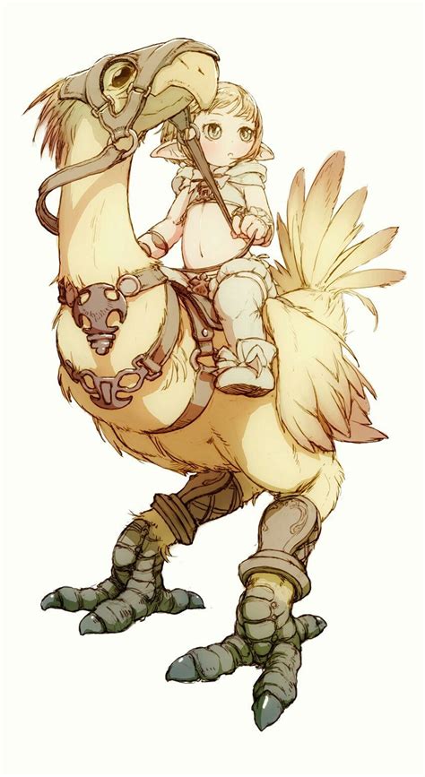 Ffxiv Lalafell On Chocobo Final Fantasy Art Fantasy Character Design