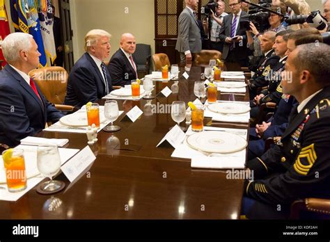 U S Vice President Mike Pence President Donald Trump And National Security Adviser H R