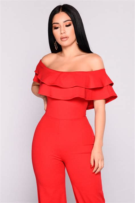 Ready To Ruffle Jumpsuit Red Red Jumpsuits Outfit Jumpsuit Fashion